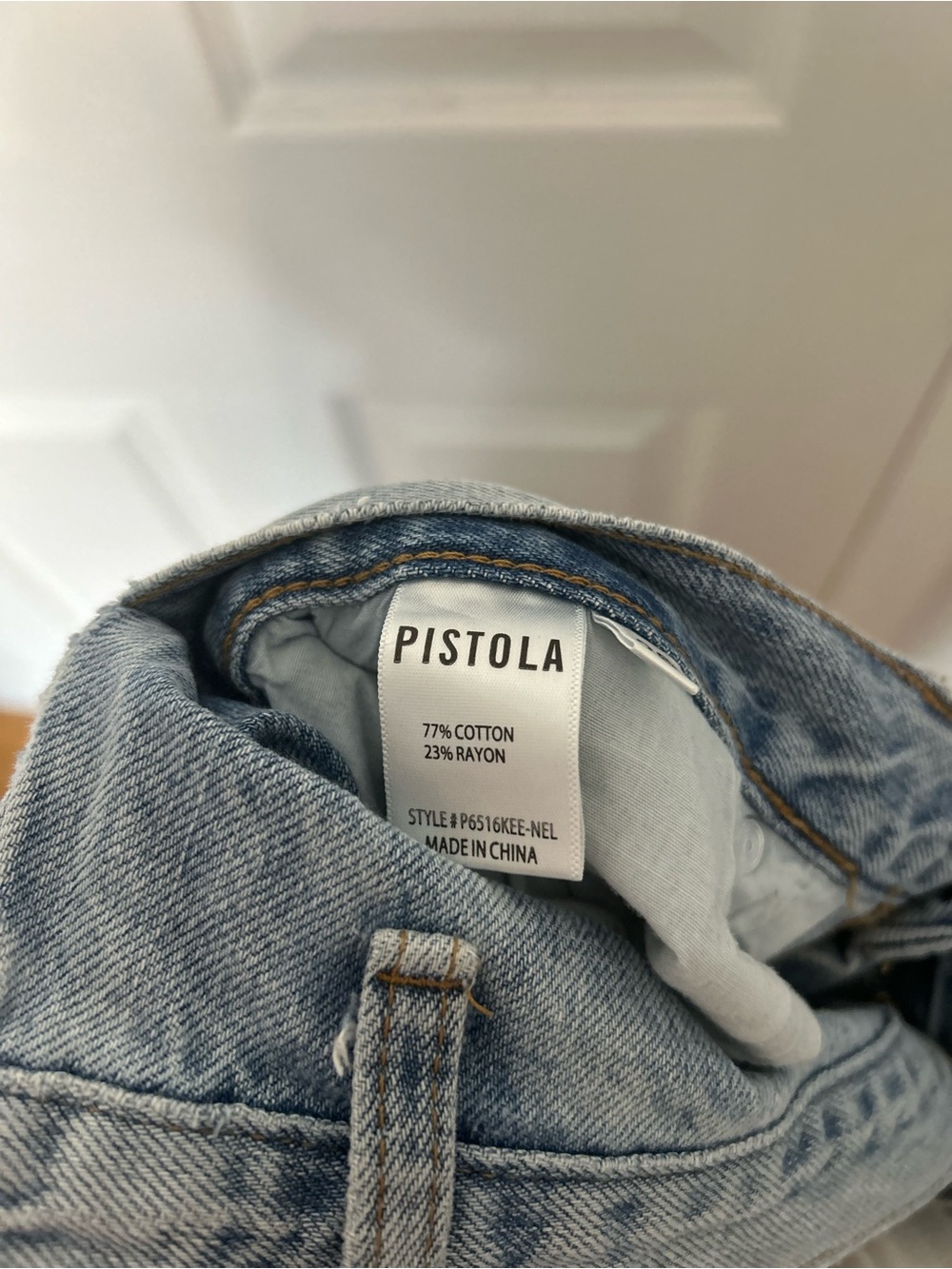 Pistola Bobbie Wide Leg Crossover Jeans - Picture 15 of 16